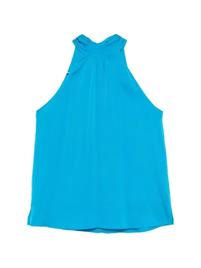 Silk95five Villette Silk Top In Blue