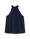 Silk95five Villette Silk Top In Blue