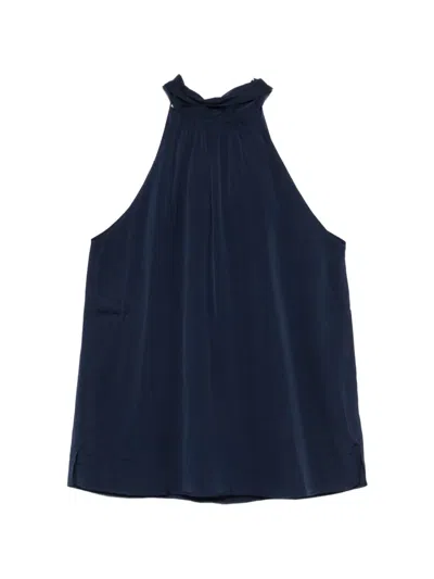 Silk95five Villette Silk Top In Blue