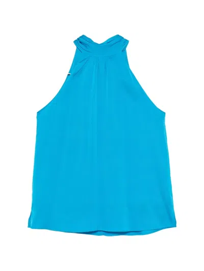 Silk95five Villette Silk Top In Blue