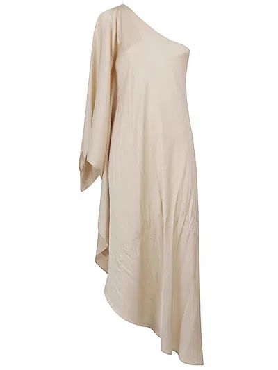Silk95five Beige Ritz Silk Kaftan Dress In Sand
