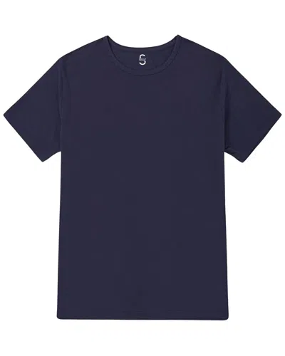 Silkcut Crewneck Shirt In Blue