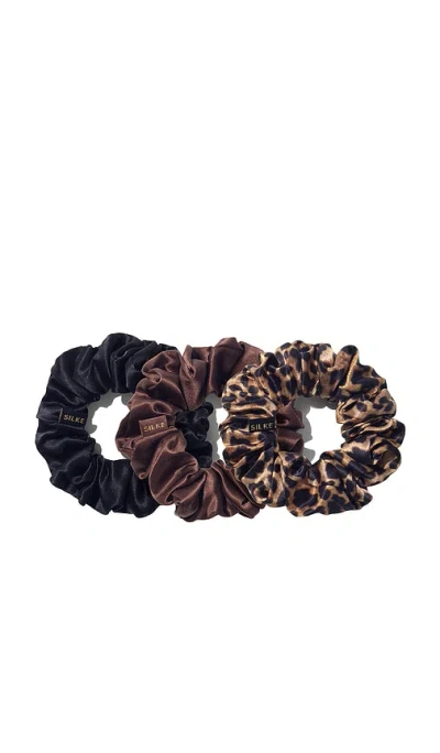 Silke London Hair Scrunchies In Leopard Tonal