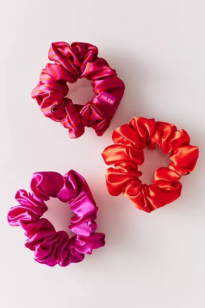 Silke London Large Scrunchies, Set Of 3 In Multi