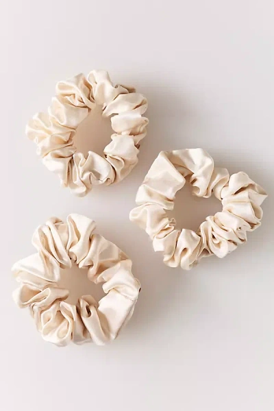 Silke London Large Scrunchies, Set Of 3 In Neutral