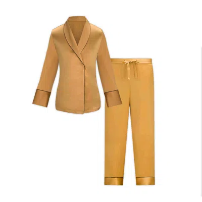 Silkinc Women's  Golden Yellow Zen Silk Set In Neutral