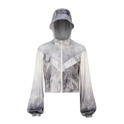 Silkinc Women's  Super-light Grey Ombre Silk Jacket In Gray