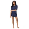 SILKS DKNY CITY LIGHTS TEE AND BOXER SET IN NAVY