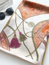 Silksilky 100% Mulberry Silk Printed Square Shawl Scarf In Orange