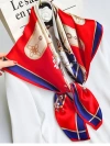 Silksilky 100% Mulberry Silk Printed Square Shawl Scarf In Red