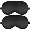 Silksilky 2 Pcs Silk Elastic Band Sleep Eye Mask Set