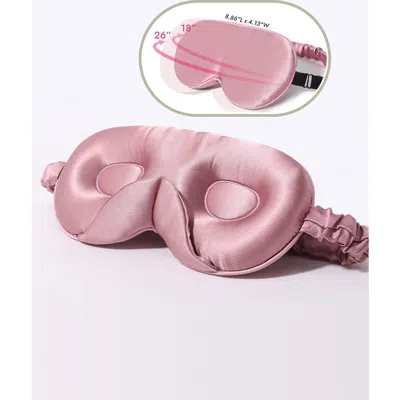 Silksilky 22 Momme Mulberry Silk Upgraded 3d Adjustable Eye Mask In Pink