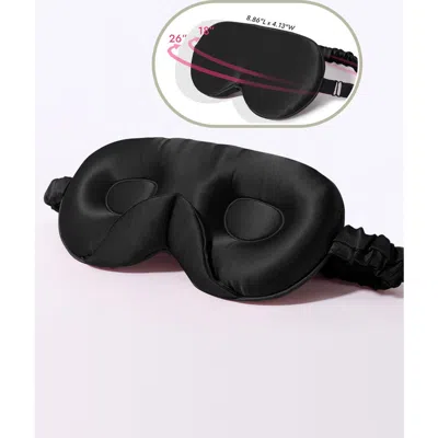 Silksilky 22 Momme Mulberry Silk Upgraded 3d Adjustable Eye Mask In Black