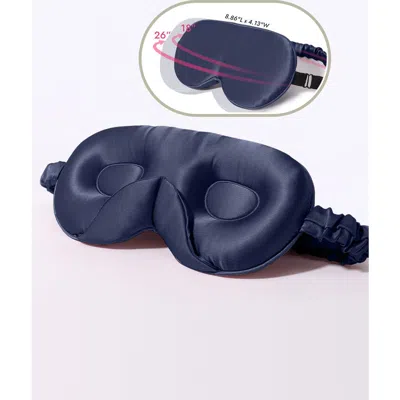 Silksilky 22 Momme Mulberry Silk Upgraded 3d Adjustable Eye Mask In Blue