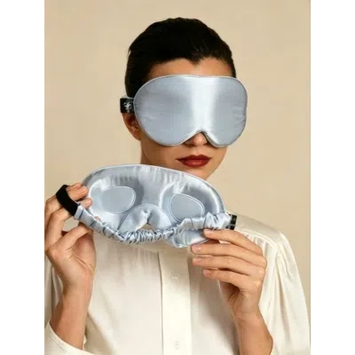 Silksilky 22 Momme Mulberry Silk Upgraded 3d Adjustable Eye Mask In Blue