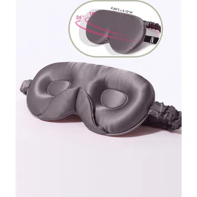 Silksilky 22 Momme Mulberry Silk Upgraded 3d Adjustable Eye Mask In Gray