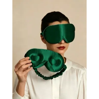 Silksilky 22 Momme Mulberry Silk Upgraded 3d Adjustable Eye Mask In Green