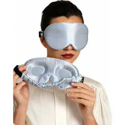 Silksilky 22 Momme Pure Silk 3d Adjustable Eye Mask In Blue