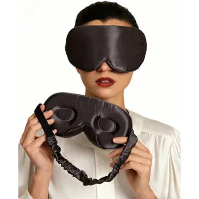 Silksilky 22 Momme Pure Silk 3d Adjustable Eye Mask In Gray
