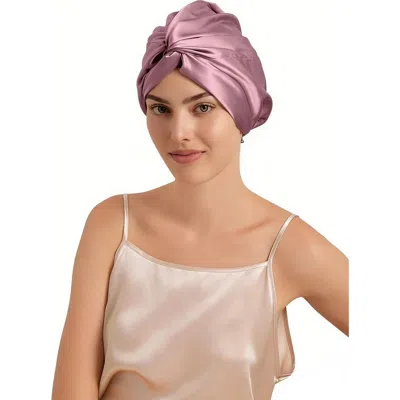 Silksilky 22momme Pure Silk Knot Front Hair Bonnet With Adjustable Button Design