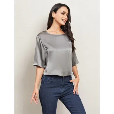 Silksilky Blouse T-shirt In Darkgray
