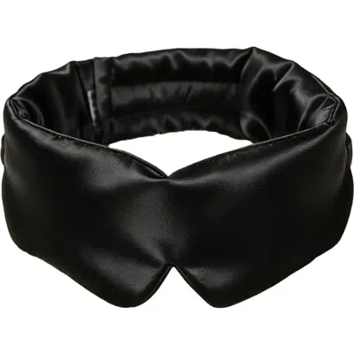 Silksilky Elegant One Piece Silk Sleep Eye Mask In Black