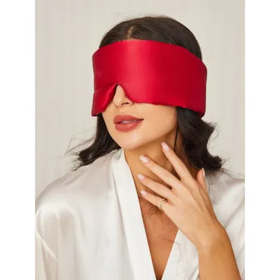 Silksilky Elegant One Piece Silk Sleep Eye Mask In Burgundy