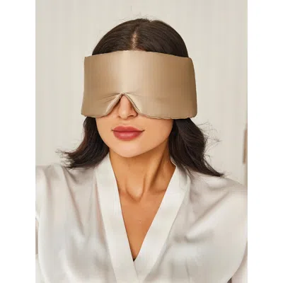 Silksilky Elegant One Piece Silk Sleep Eye Mask In Sand