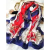 Silksilky Long Silk Scarf In Blue