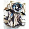Silksilky Long Silk Scarf In Blue