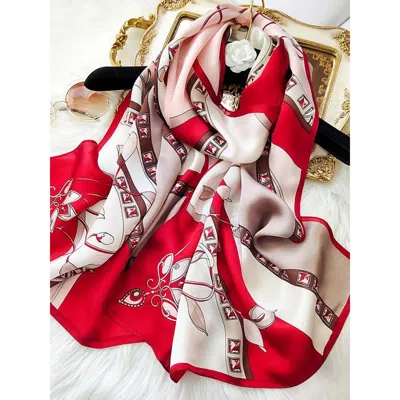 Silksilky Long Silk Scarf In Brown
