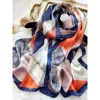 Silksilky Long Silk Scarf In Orange