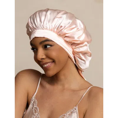 Silksilky Mulberry Silk Bonnet With Long Ribbons In Neutral