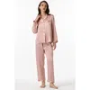 Silksilky Pajama Set In Pink