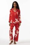 Silksilky Pajama Set With Classic Binding Trim