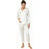Silksilky Pajamas In White