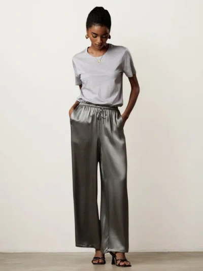 Silksilky Pants In Darkgray