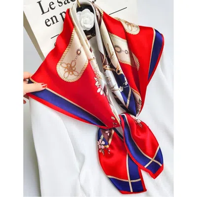 Silksilky Pure Mulberry Silk Printed Square Shawl Scarf In Green