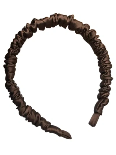 Silksilky Pure Silk 3-pack Vintage Headbands In Brown