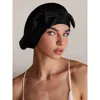 Silksilky Pure Silk Bowknot Tie Bonnet In Black