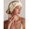 Silksilky Pure Silk Bowknot Tie Bonnet In Sand