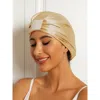 Silksilky Pure Silk Double Layer Night  Bonnet In Gold