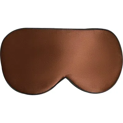 Silksilky Pure Silk Elastic Band Sleep Eye Mask In Brown