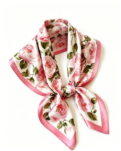 Silksilky Pure Silk Floral Scarf In Multi