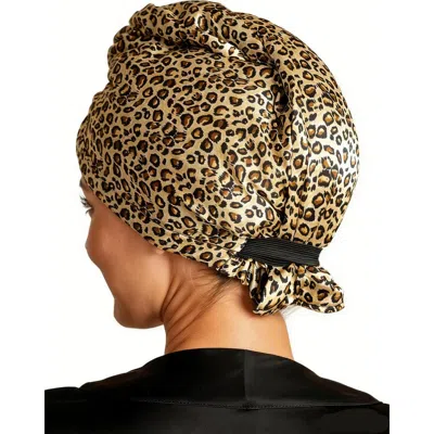 Silksilky Pure Silk Hair Towel Wrap In Brown