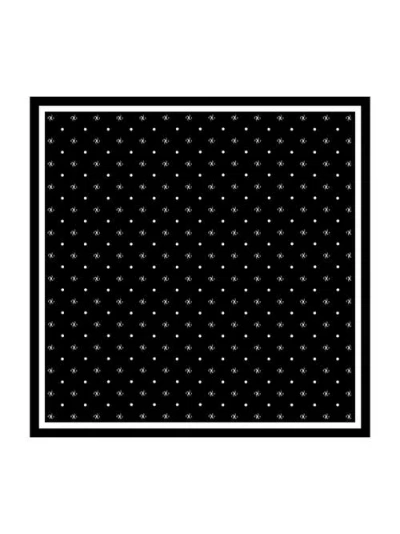 Silksilky Pure Silk Impression Square Scarf In Black