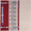 Silksilky Pure Silk Printed Designer Square Scarf In Burgundy