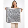 Silksilky Pure Silk Printed Square Scarf In Black