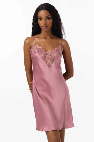 Silksilky Pure Silk Sexy Lace Neck Slip Dresses
