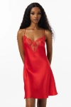 Silksilky Pure Silk Sexy Lace Neck Slip Dresses